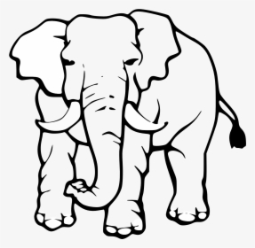 Elephant Clipart Black And White Many Interesting Cliparts - Black And White Elephant Clip Art, HD Png Download, Transparent PNG