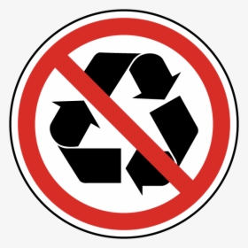 Not Recyclable Label - Recycling Sign Crossed Out, HD Png Download, Transparent PNG