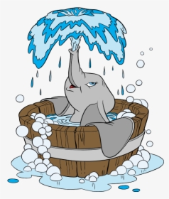 Baby Elephant Clip Art The Cliparts - Baby Elephant With Water Clipart, HD Png Download, Transparent PNG