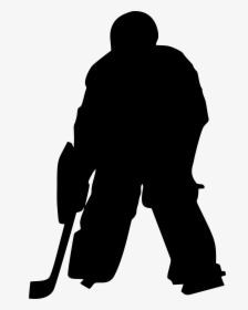 Goaltender Silhouette Field Hockey Ice Hockey - Hockey Goalie Silhouette Png, Transparent Png, Transparent PNG