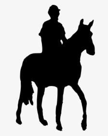 15 Man Riding Horse Silhouette - Silhouette Horse Riding Clipart, HD Png Download, Transparent PNG