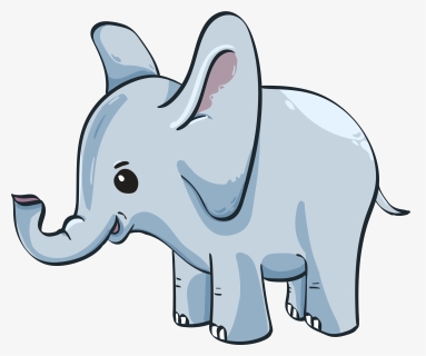 Baby Elephant, Elephant, Cute, Blue, Kid, Cartoon - Clipart Elephant Png, Transparent Png, Transparent PNG