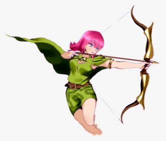 Jpg Library Library Archery Drawing Anime - Clash Of Clans Archer Fan Art, HD Png Download, Transparent PNG