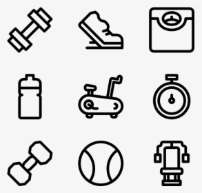 Gym Equipment - Gym Equipment Clipart Black And White, HD Png Download, Transparent PNG