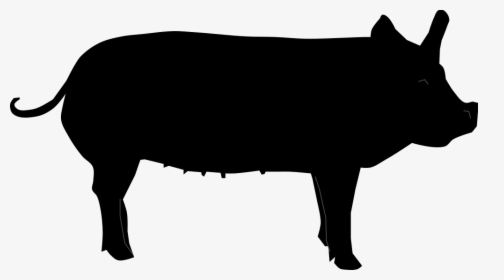 Pig Silhouette - Clip Art, HD Png Download, Transparent PNG