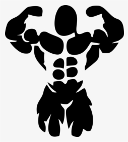 Silhouette,monochrome Photography,symbol - Bodybuilder Sticker For Bike, HD Png Download, Transparent PNG