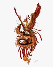 Png Best Phoenix Tattoos Png Images - Dragon Phoenix, Transparent Png, Transparent PNG