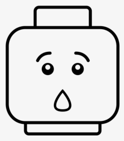 Build It With Legos And Program It With Mindstorms - Lego Head Black And White, HD Png Download, Transparent PNG