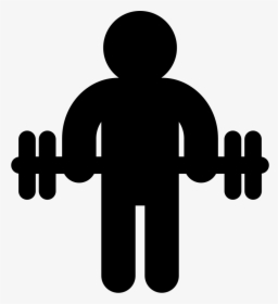 Gymnast Silhouette Standing With Dumbbells - Fitness Centre Silhouette, HD Png Download, Transparent PNG