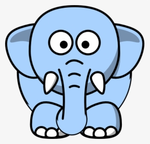 Baby Elephant Clipart Blue - Light Blue Elephant, HD Png Download, Transparent PNG