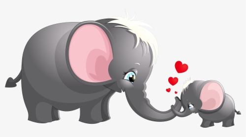 Clip Art Pin By Brittney Shalna - Clipart Elephants Mom And Baby, HD Png Download, Transparent PNG