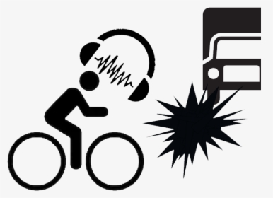 Distracted Bicyclist Using Ear Phones Crashes Into - Signage On Motorists Safety While Driving, HD Png Download, Transparent PNG
