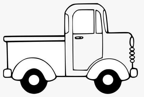 Clip Art Old Truck Silhouette - Truck Black And White Clipart, HD Png Download, Transparent PNG
