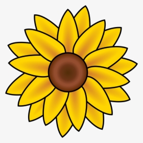 Simple Sunflower Drawing Easy, HD Png Download, Transparent PNG