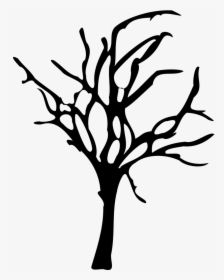Fall Tree Silhouette At - Dead Tree Clipart, HD Png Download, Transparent PNG