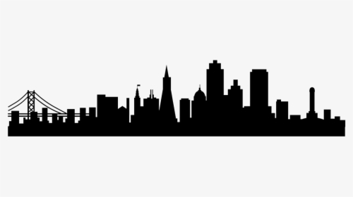 Charlotte Skyline Silhouette Png - Silhouette San Francisco Skyline, Transparent Png, Transparent PNG