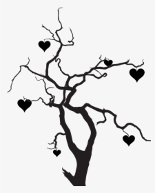 Heart Clipart Tree - Halloween Tree Silhouettes Png, Transparent Png, Transparent PNG