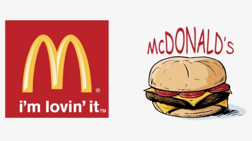 Mcdonalds Logo Png Clipart - Mcdonalds Hamburger With Logo, Transparent Png, Transparent PNG