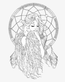 Transparent Tumblr Png Coloring Pages - Coloring Pages For Adults Dream Catchers, Png Download, Transparent PNG