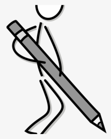 Transparent Write Clipart - Stick Figure Writing Clipart, HD Png Download, Transparent PNG