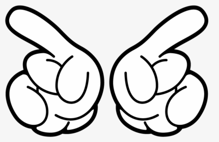 Mickey Mouse Head Colouring Pages - Mickey Mouse Hands Transparent, HD Png Download, Transparent PNG