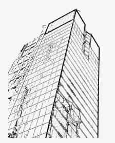 Building Line Drawing At - Architectural Building Line Drawing, HD Png Download, Transparent PNG
