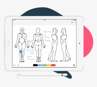 Ipad App Pen Drawing - Body, HD Png Download, Transparent PNG
