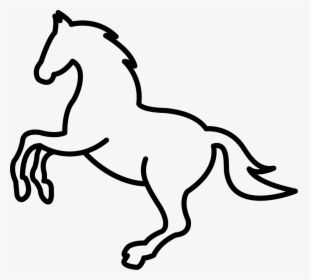 Jumping Tennessee Walking Horse Arabian Horse Equestrian - Jumping Horse Outline, HD Png Download, Transparent PNG