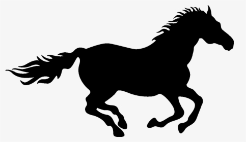 Horse Drawing Silhouette Clip Art - Horse Running Drawing, HD Png Download, Transparent PNG