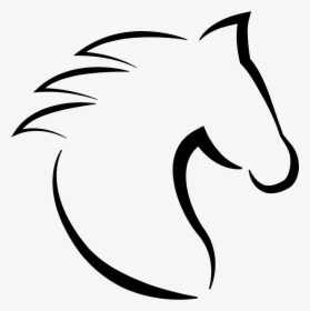 Horse Head With Hair Outline From Side View - Horse Head Icon Transparent Background, HD Png Download, Transparent PNG