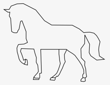 Horse Pony Silhouette Clip Art - Pony Outline, HD Png Download, Transparent PNG