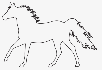 Sea Horse Outline 9, Buy Clip Art - Dibujo De Un Caballo Para Colorear, HD Png Download, Transparent PNG