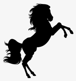 Horse Unicorn Clip Art - Horse On Two Legs Silhouette, HD Png Download, Transparent PNG