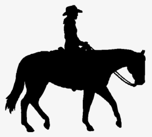 Cowboy On Horse Silhouette Png, Transparent Png, Transparent PNG