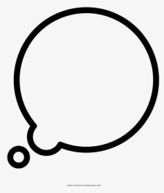 Thought Bubble Coloring Page - Circle, HD Png Download, Transparent PNG