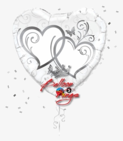 Large Entwined Silver Hearts - Qualatex Wedding, HD Png Download, Transparent PNG