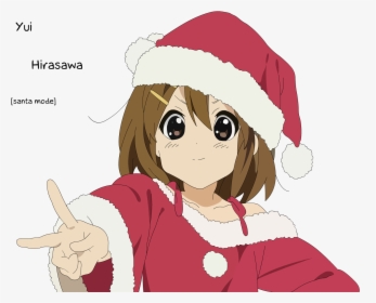 Transparent K-on Png - Anime With Santa Hat, Png Download, Transparent PNG