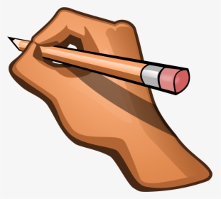 Hand, Pencil, Pen, Edit, Eraser, Write, Writing - Hand Holding A Pencil Clipart, HD Png Download, Transparent PNG