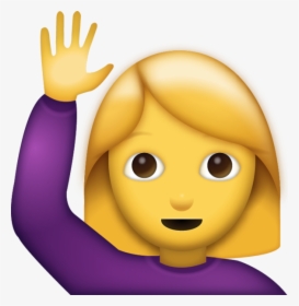 Woman Saying Hi Emoji, HD Png Download, Transparent PNG