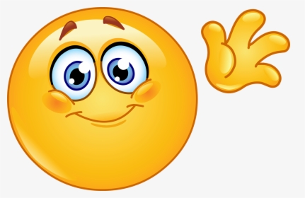 15 Hi Emoji Or Hand Wave Emoji Heart Emoji Black Red - Smiley Face Waving, HD Png Download, Transparent PNG