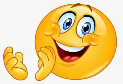 Emoji Emoticon Smiley Clapping - Clapping Smiley Png, Transparent Png, Transparent PNG