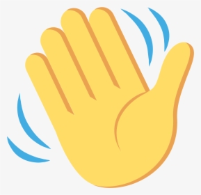 Waving Hand Emoji Svg , Png Download - Waving Hand Emoji Black Background, Transparent Png, Transparent PNG