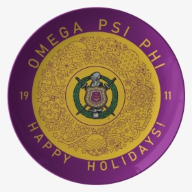 Omega Psi Phi Christmas Plate - Circle, HD Png Download, Transparent PNG