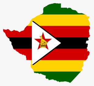 Transparent Orange Flag Png - Zimbabwe Map With Flag, Png Download, Transparent PNG
