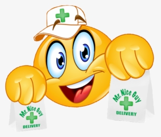 Mr Delivery Medical Marijuana - Emoticon Png, Transparent Png, Transparent PNG