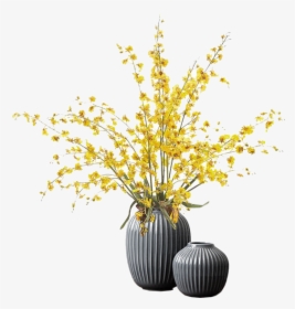 Yellow Flowers Png Vase, Transparent Png, Transparent PNG