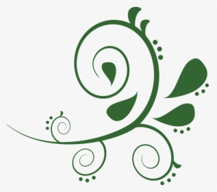 Design, Floral, Abstract, Flower, Art, Decorative, - Green Swirls Clip Art, HD Png Download, Transparent PNG