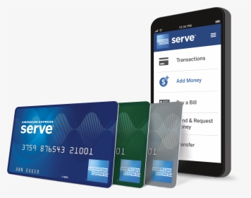 Image Of The Serve Card In Front Of Amobile Device - American Express, HD Png Download, Transparent PNG