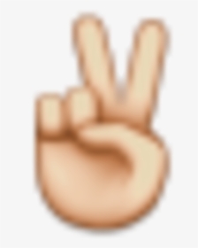 The Actual Title Of This Emoji Is A “victory Hand - Sign, HD Png Download, Transparent PNG