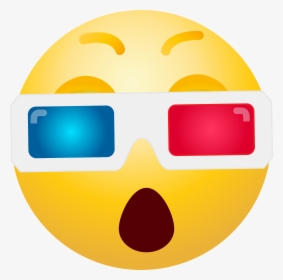 3d Glasses Emoticon Emoji Clipart Info - Emoticonos Grandes, HD Png Download, Transparent PNG